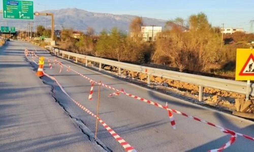  Εθνική Οδός Ιωαννίνων-Άρτας: Καθίζηση εδάφους κοντά στον κόμβο Πεδινής